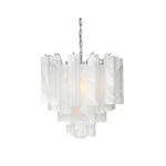 Frosted Mist Glass Tube Chandelier for Modern Interiors