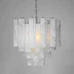 Frosted Mist Glass Tube Chandelier for Modern Interiors
