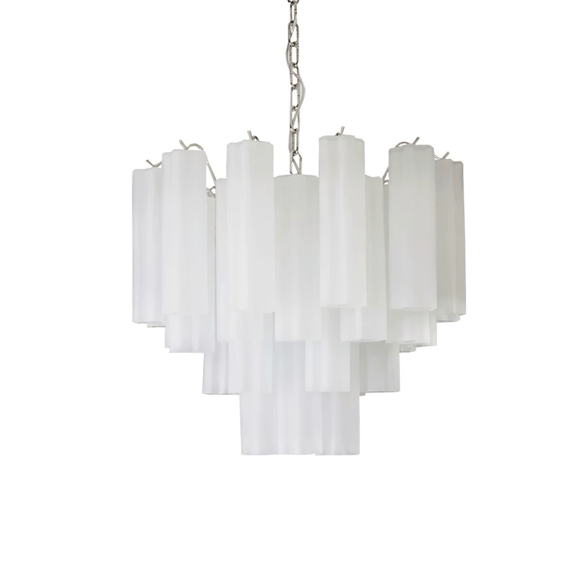 Frosted Mist Glass Tube Chandelier for Modern Interiors