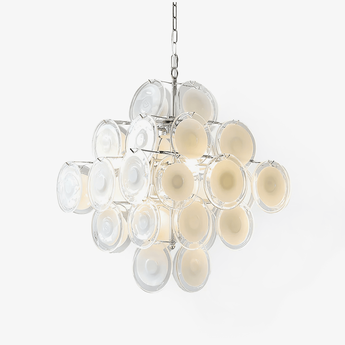 Modern White Glass Orb Chandelier for Dining Room and Living Room