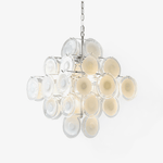 Modern White Glass Orb Chandelier for Dining Room and Living Room