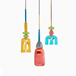 Art Glass Pendant Light – Hand-Blown Stained Glass Chandelier for Dining & Living