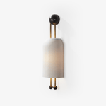 Benjamin Wall Light in Opal Glass and Gold – Modern Wall Sconce