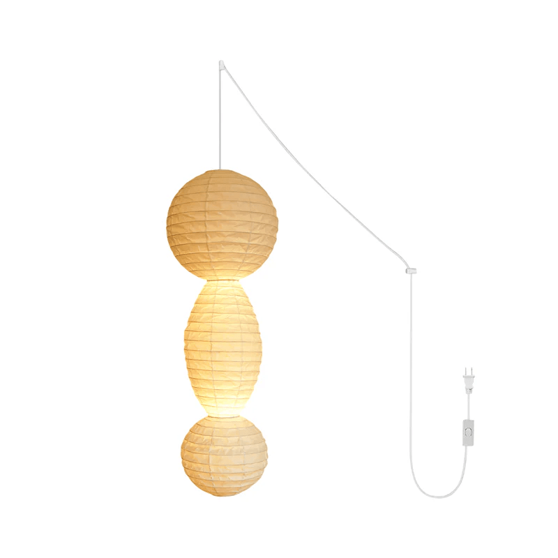 Ori Lantern Swag Pendant Light – Handcrafted Mulberry Paper Hanging Lamp