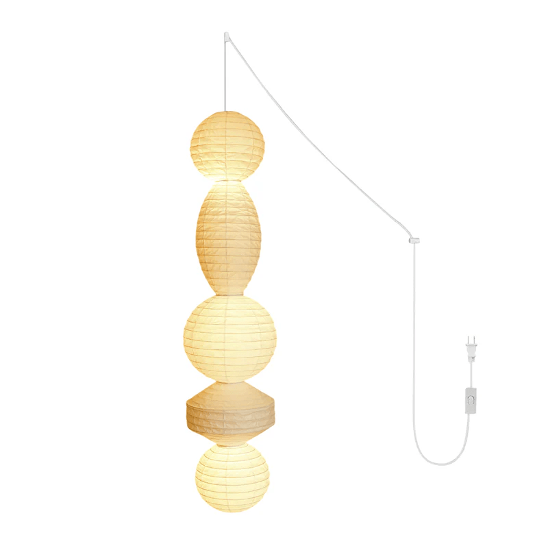 Ori Lantern Swag Pendant Light – Handcrafted Mulberry Paper Hanging Lamp