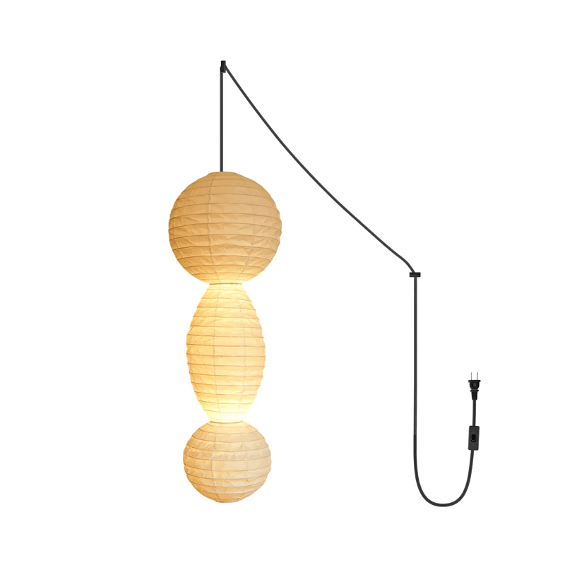 Ori Lantern Swag Pendant Light – Handcrafted Mulberry Paper Hanging Lamp