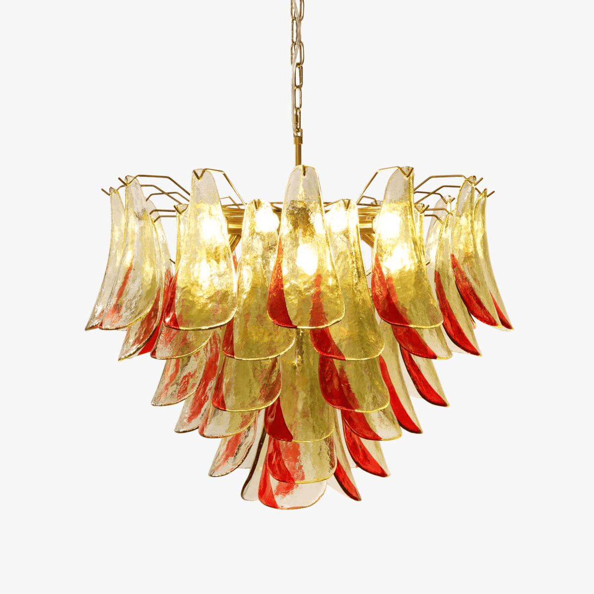 Marielle Glass Chandelier – Modern Art Deco Pendant Light for Dining Room & Foyer
