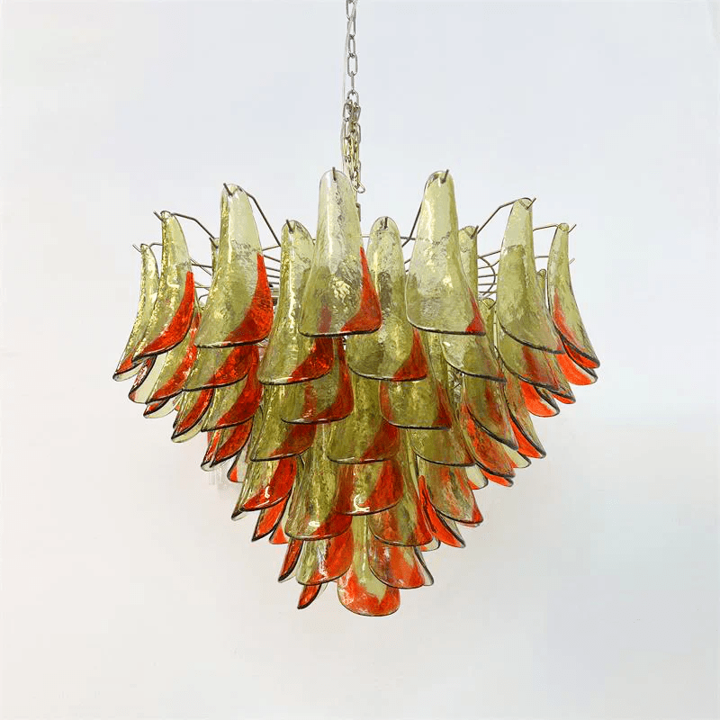 Marielle Glass Chandelier – Modern Art Deco Pendant Light for Dining Room & Foyer