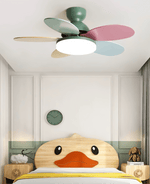 Petalo Six-Blade Wooden Ceiling Fan with Integrated LED Light