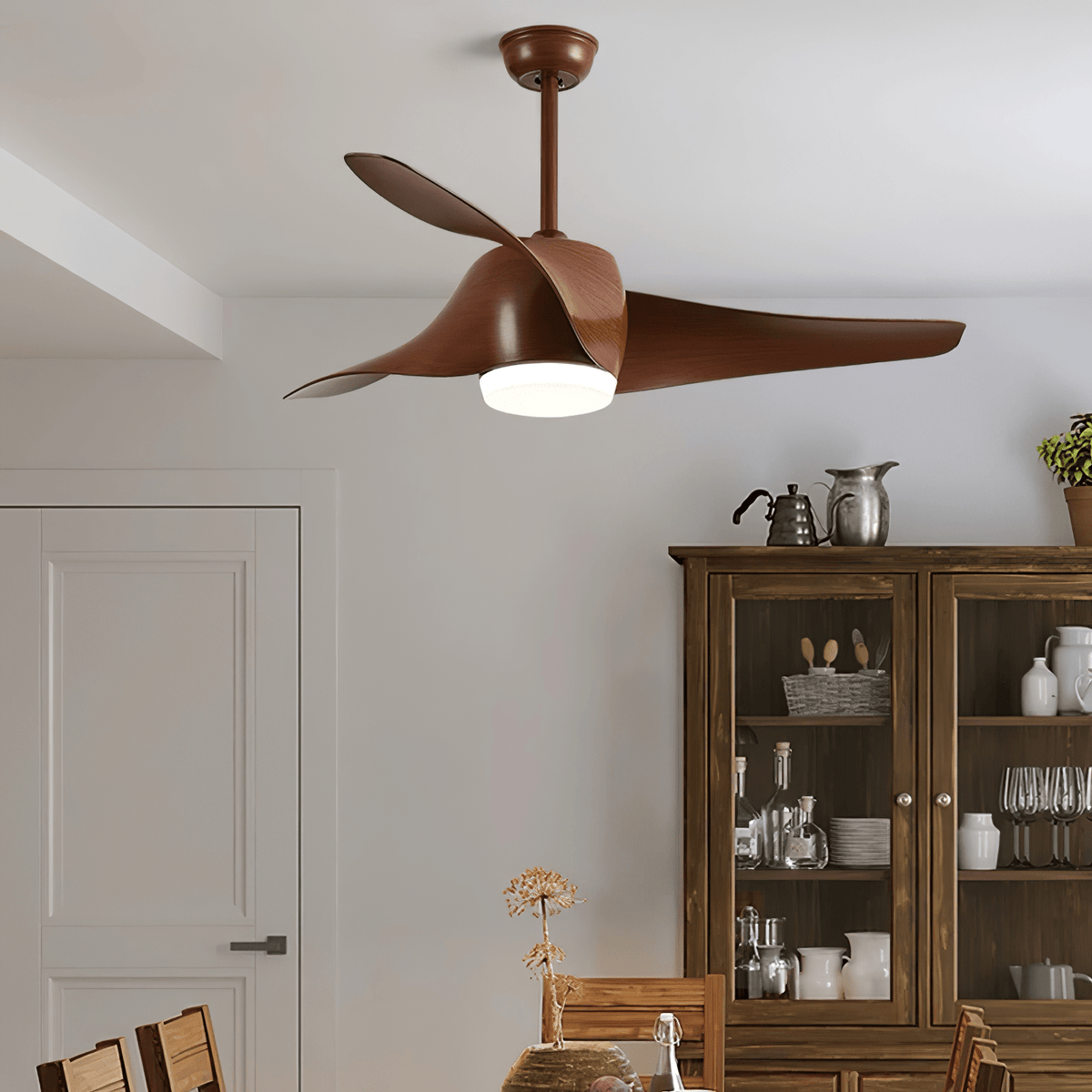 Verdantia Aero 52" Ceiling Fan with Integrated LED Light in Sage Green