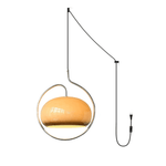 Medieval Swag Pendant Light in Chrome with Cream Glass Shade