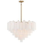 Virella Glass Chandelier — Five-Tier Tronchi Glass in Brass