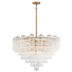 Virella Glass Chandelier — Five-Tier Tronchi Glass in Brass