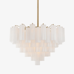 Virella Glass Chandelier — Five-Tier Tronchi Glass in Brass