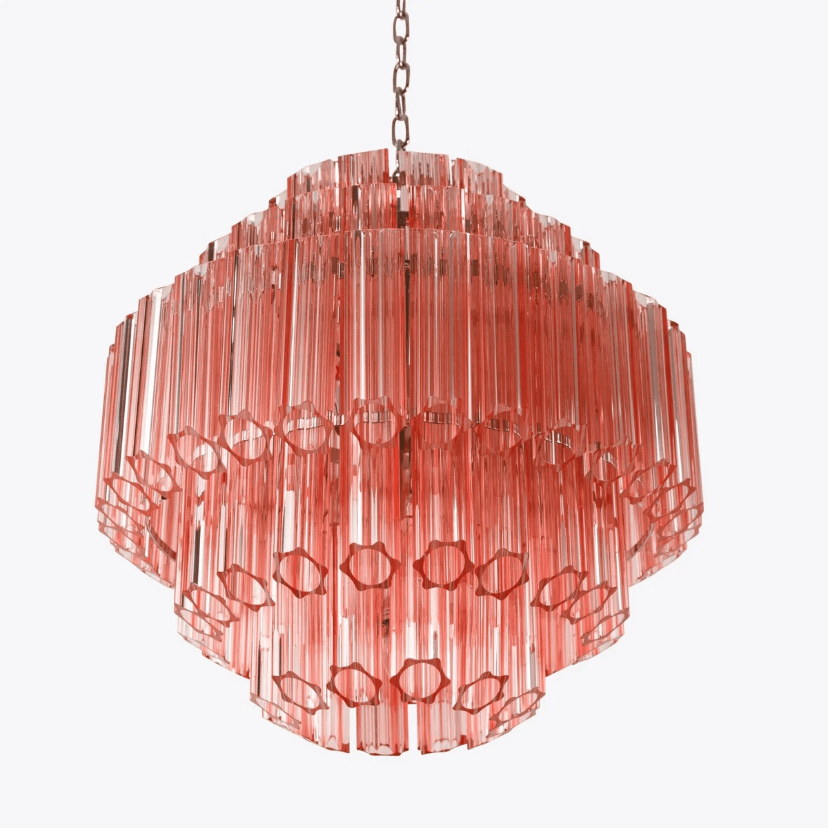 Pink Palermo Glass Chandelier | Modern Designer Pendant Light