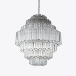 Clear Grande Palermo Chandelier – Modern Glass Tube Statement Light