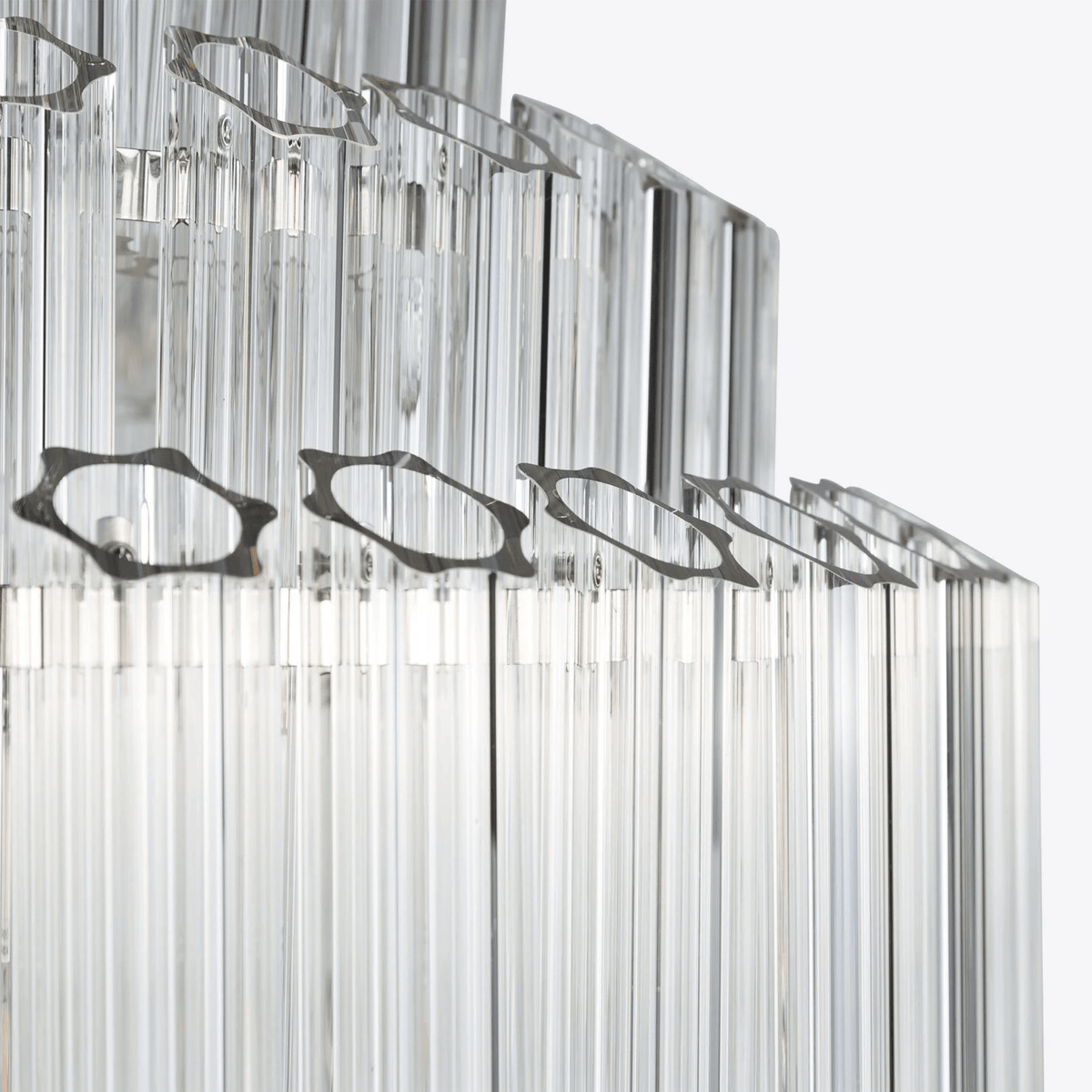 Clear Grande Palermo Chandelier – Modern Glass Tube Statement Light