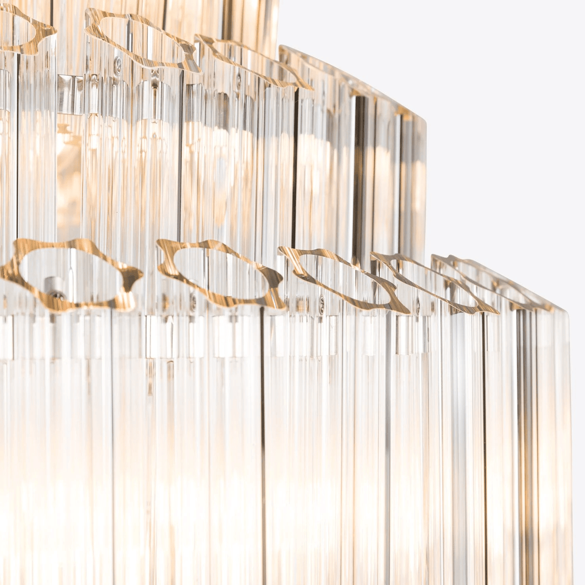 Clear Grande Palermo Chandelier – Modern Glass Tube Statement Light