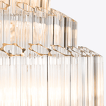 Clear Grande Palermo Chandelier – Modern Glass Tube Statement Light