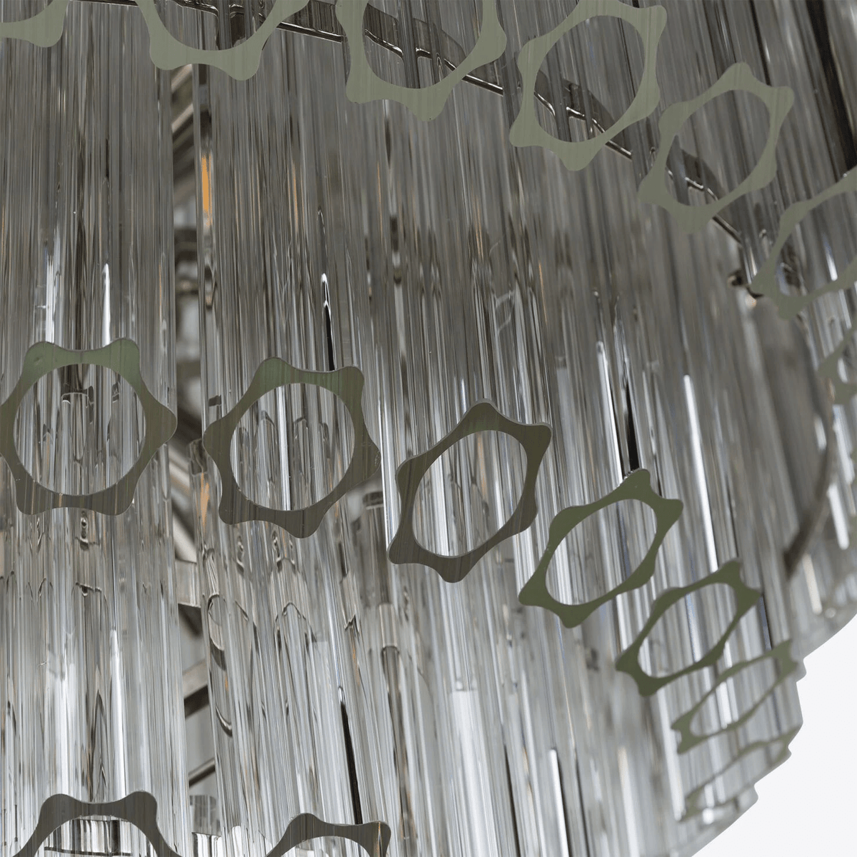 Clear Grande Palermo Chandelier – Modern Glass Tube Statement Light