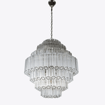 Clear Grande Palermo Chandelier – Modern Glass Tube Statement Light