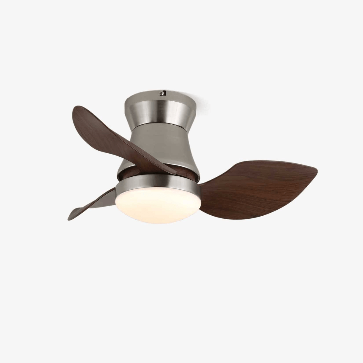 Solano Bloom Ceiling Fan Light with LED, Walnut Finish