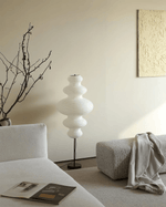 Chigiri Paper Tower Floor Lamp – Handmade Washi Paper Lantern Floor Light