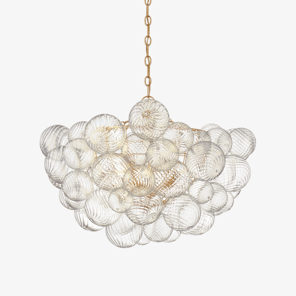 Lumière Cascade Glass Ball Chandelier – Modern Sculptural Pendant Light