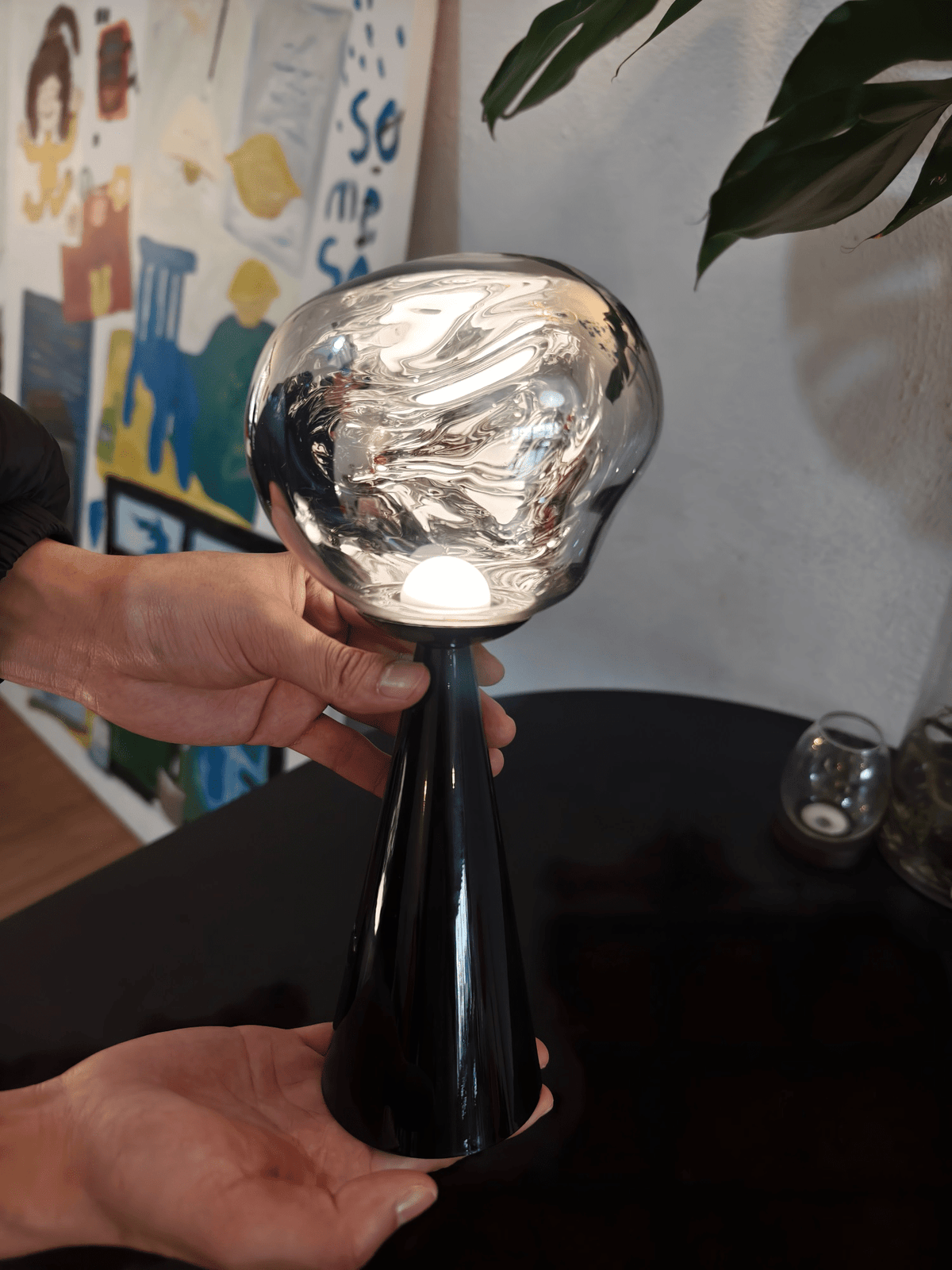 Lava Rechargeable Table Lamp – Modern Art Shade LED Table Light
