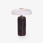 Lunara Marble Table Lamp with Opaline Glass Shade