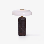 Lunara Marble Table Lamp with Opaline Glass Shade