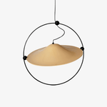 Kyra Pendant Light — Sculptural Golden Shade in Metal Ring
