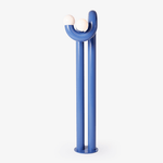 Luno Pop Floor Lamp – Modern Sculptural Floor Light in Glossy Blue