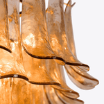 Amber Petalo Chandelier – Modern Brass & Glass Pendant Light