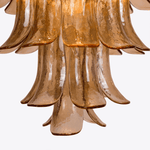 Amber Petalo Chandelier – Modern Brass & Glass Pendant Light