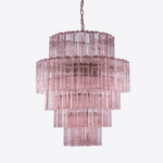 Rina Firenze Five-Tier Glass Chandelier in Polished Gold