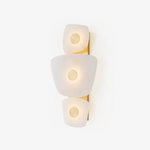 Holmdel Alabaster Wall Sconce in Aged Brass | Modern LED Wall Light