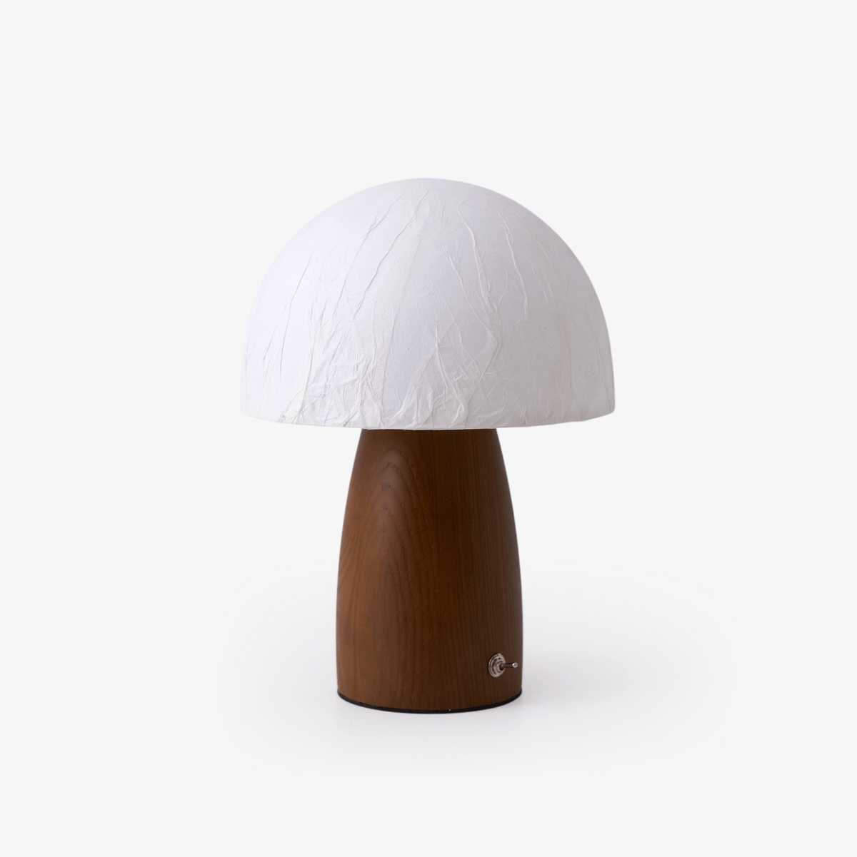Myco Mushroom Table Lamp with Walnut Wood Base and LED