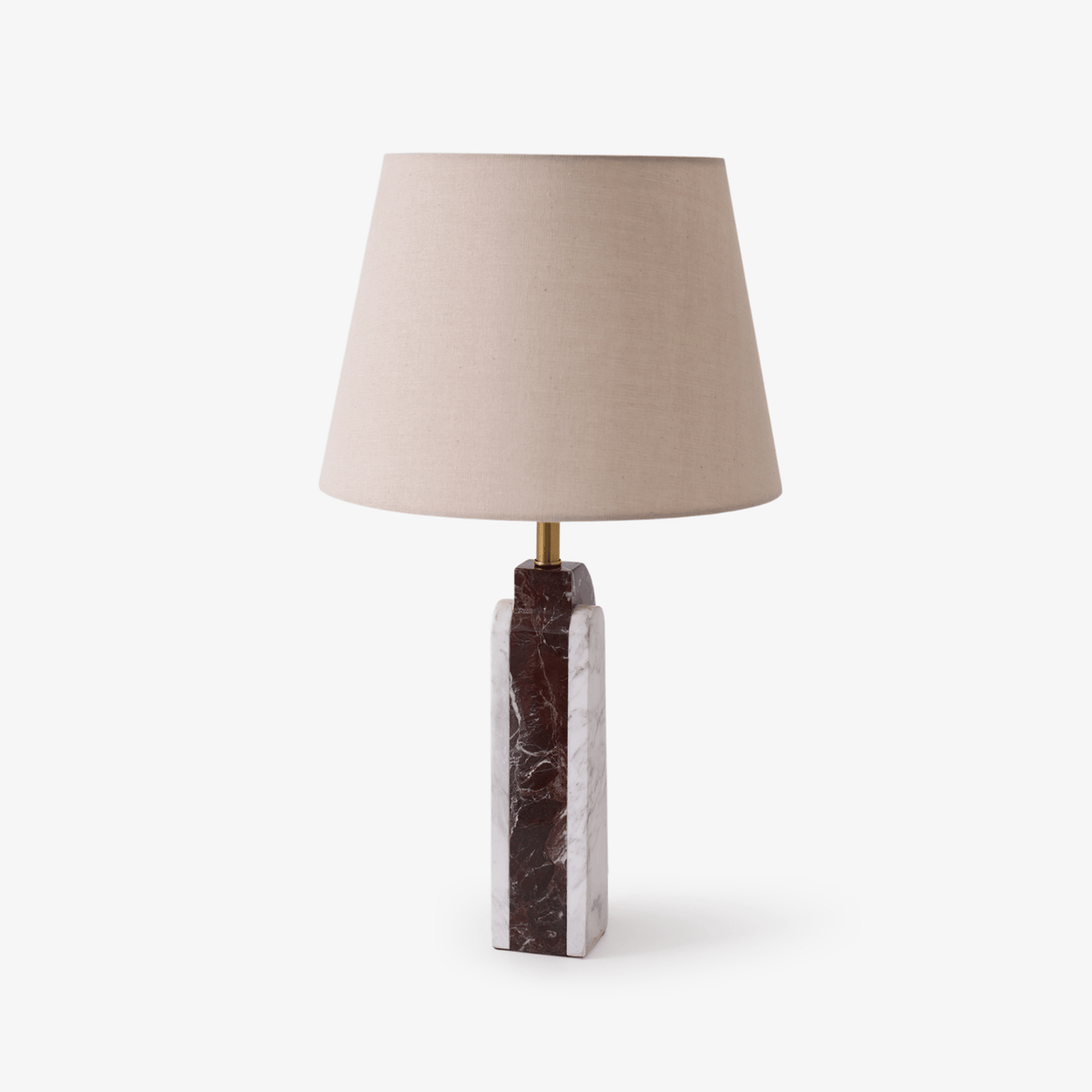 Virello Marble Table Lamp – Sculptural Modern Lighting with Brass Accents
