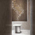 Tidal Art Glass Chandelier – Modern Cascading LED Pendant Light
