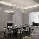 Tidal Art Glass Pendant Chandelier – Modern Cascading LED Light