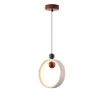 Orvion Sculptural Travertine Pendant Light with LED Illumination
