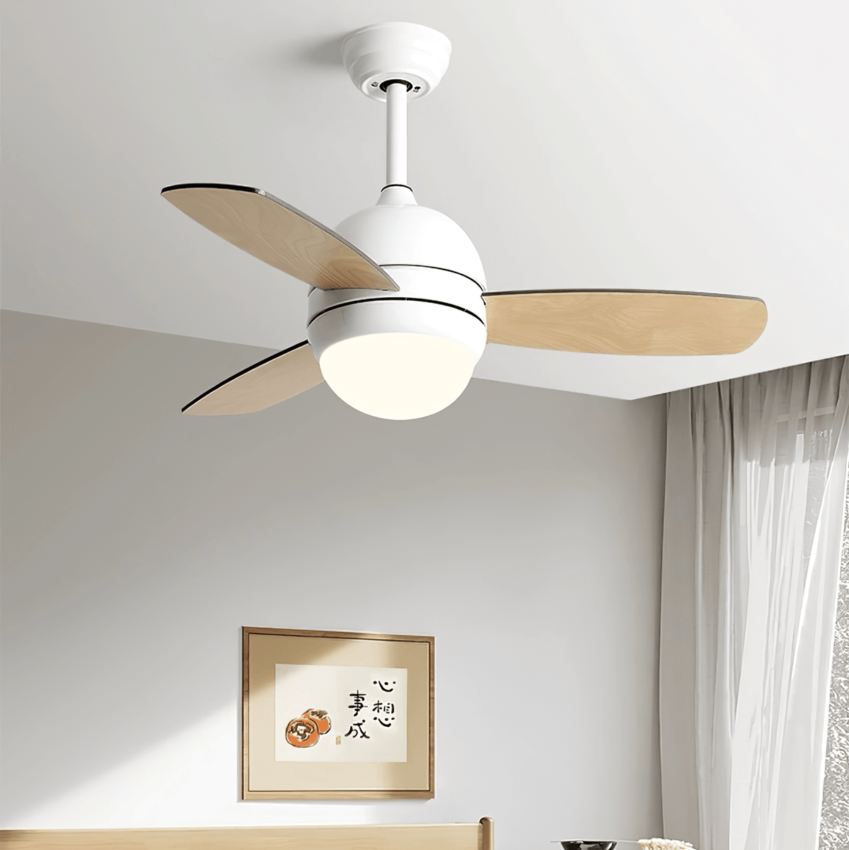 Vento Sculptural Ceiling Fan with Integrated LED Light