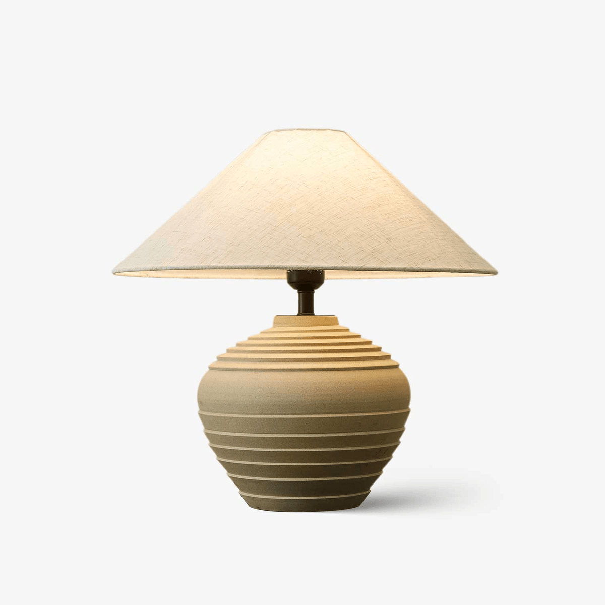 Satori Ridge Ceramic Table Lamp with Linen Shade for Modern Interiors