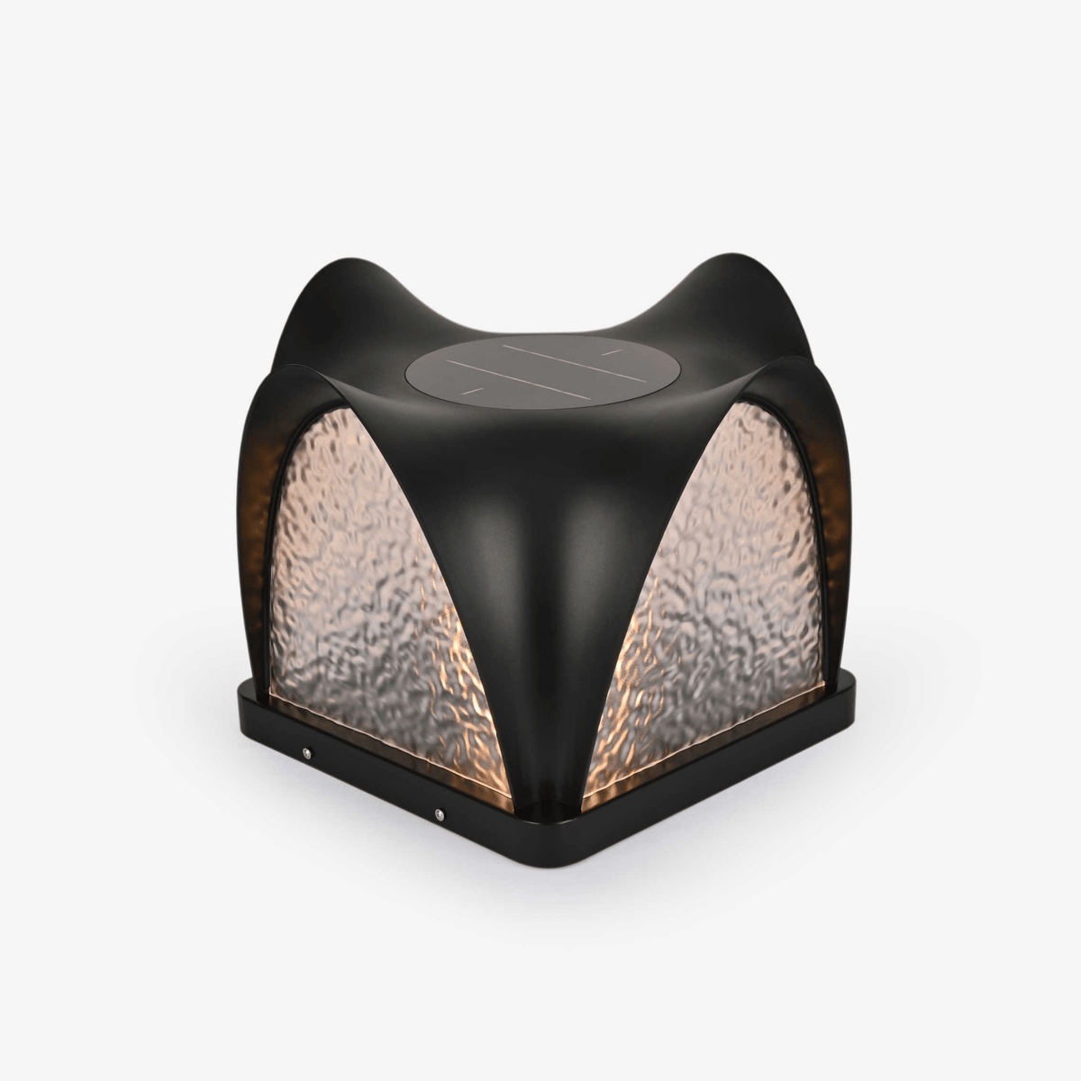 Sculptform Solar Outdoor Post Light – Modern Curved LED Garden Lamp