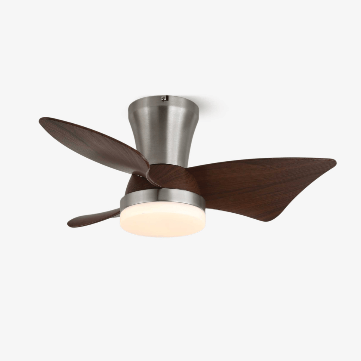 Zephyr Crest Ceiling Fan Light with LED and Remote – Modern Flush Mount