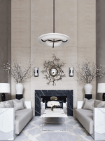 Carve Alabaster Ring Pendant Light – Modern Minimalist LED Chandelier