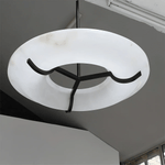 Carve Alabaster Ring Pendant Light – Modern Minimalist LED Chandelier