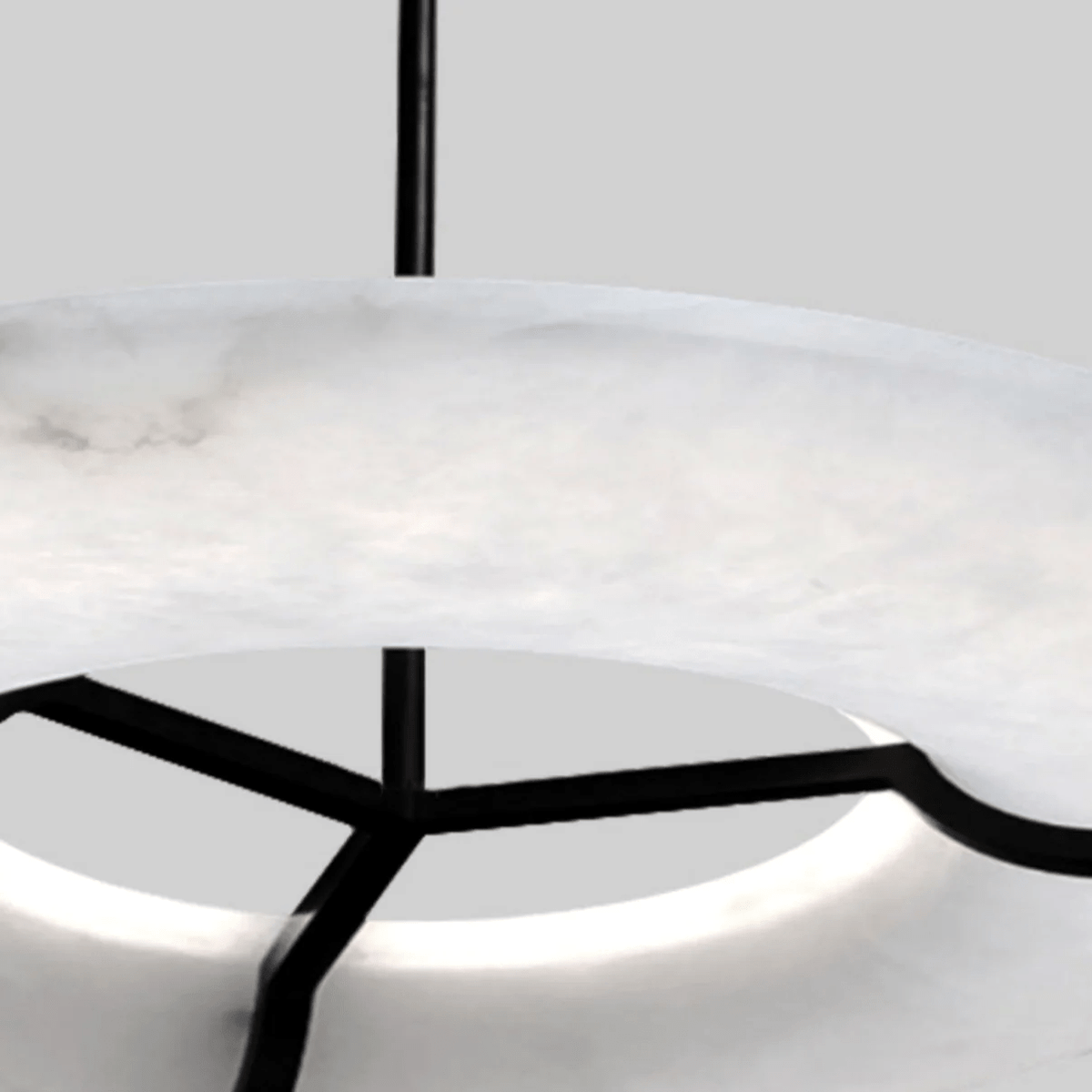Carve Alabaster Ring Pendant Light – Modern Minimalist LED Chandelier