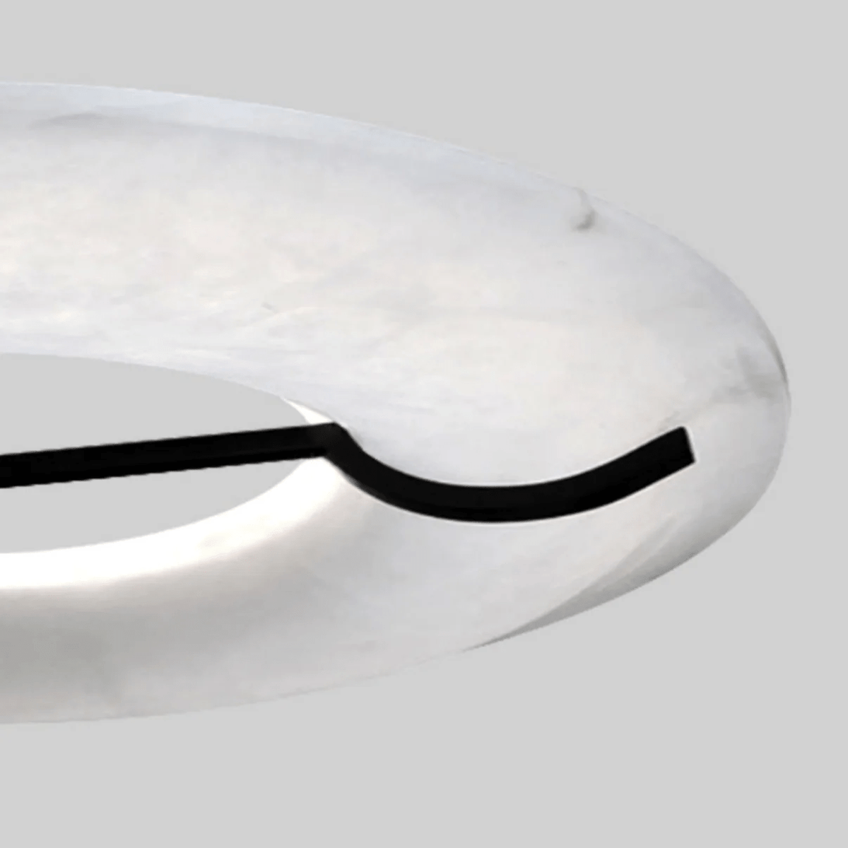 Carve Alabaster Ring Pendant Light – Modern Minimalist LED Chandelier